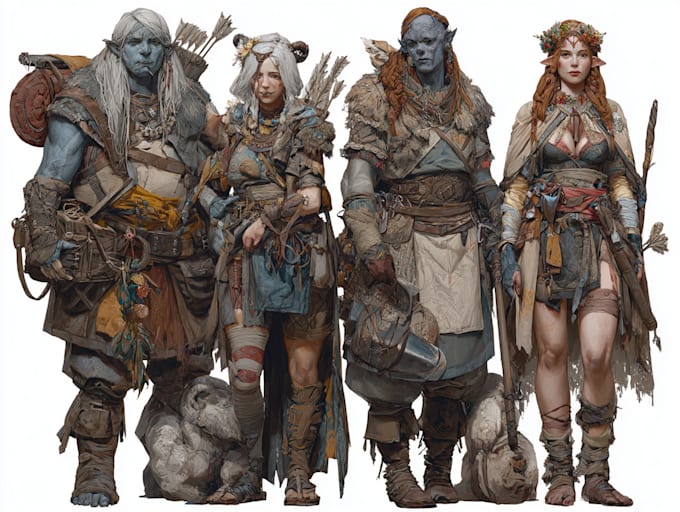 draw your dnd character party or oc