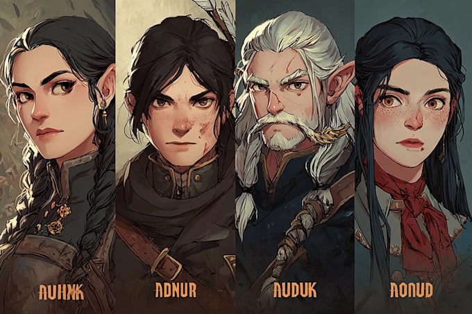 illustrate your d and d character portrait