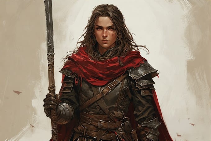 draw fantasy rpg dnd character art