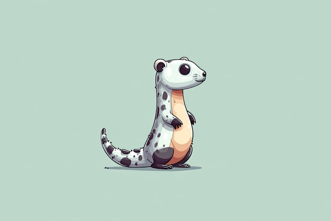 create cartoon vector animal in a simple style