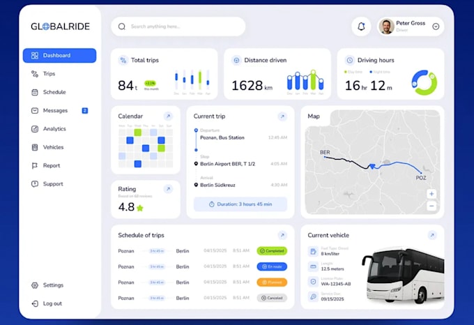 logistic app, fleet management app, dispatcher app, driver app, gps tracking