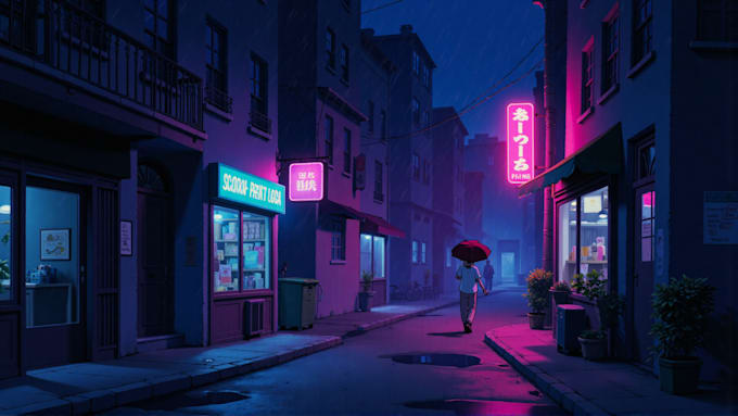 create lofi loop animated videos