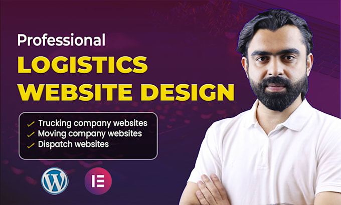 create website with wordpress elementor for trucking and logistic company