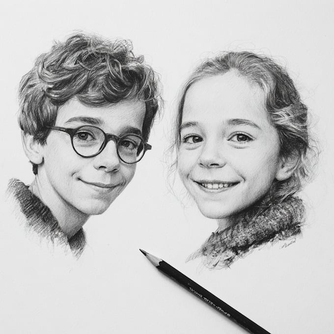 draw a friendship portrait and family portrait