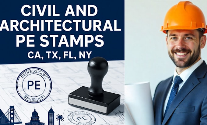 provide civil and architectural pe stamps ca tx fl ny