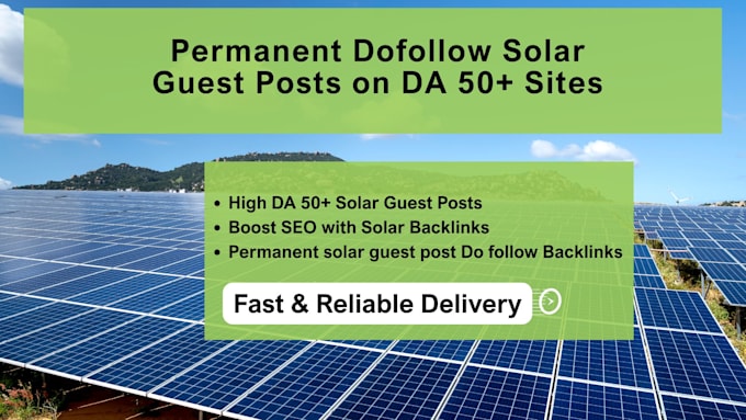 give high quality solar energy guest post on green tech blog