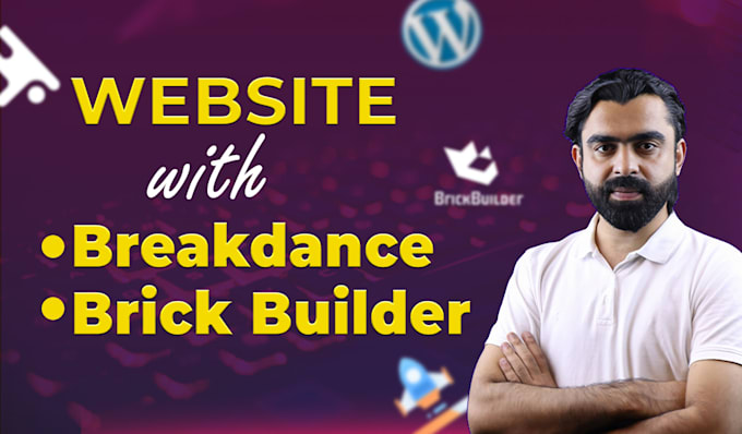 create a wordpress website using elementor or breakdance builder