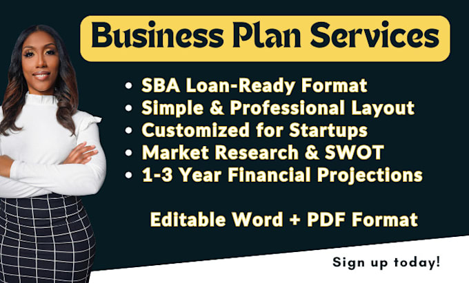 be your professional business plan writer for your start up