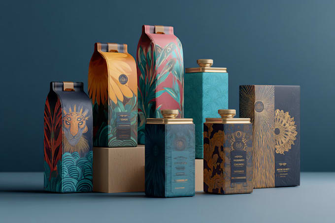 draw organic product packaging or label design