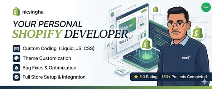 be your personal shopify developer for updating or redesign