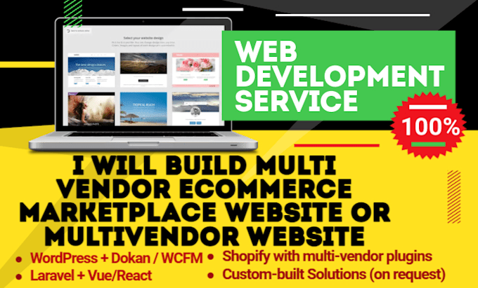 build multi vendor ecommerce marketplace website or multivendor website