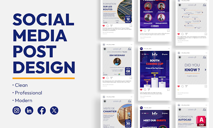 Design clean and modern social media posts that stand out by Younesou ...