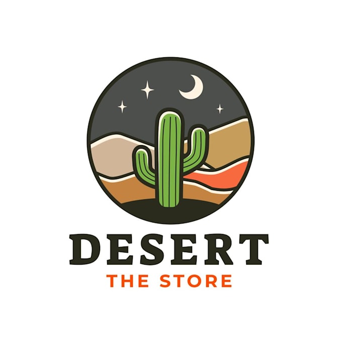create a modern cactus logo design