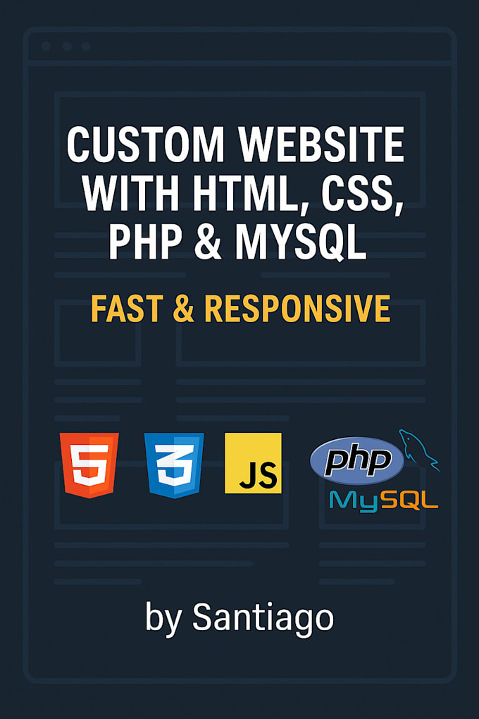 build a professional website with HTML, CSS, javascript, PHP and mysql