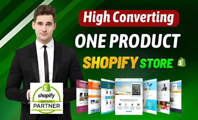 create one product shopify store design, shopify dropshipping store