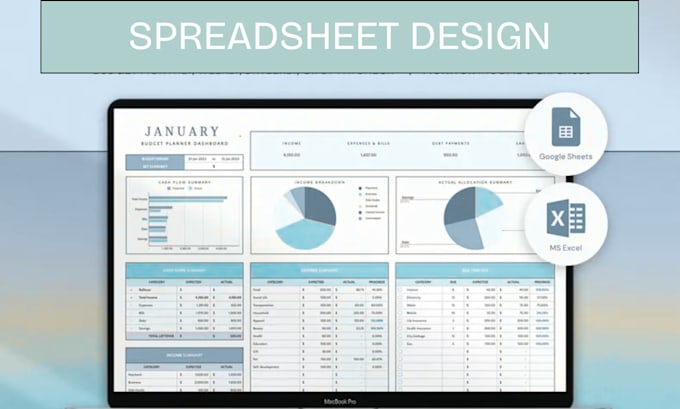 create daily weekly routine sheet planner goal tracker schedule budget dashboard