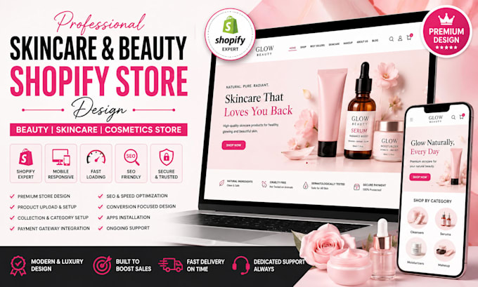 design skincare shopify store beauty store skincare website lipstick spa store