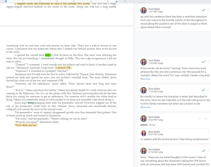proofread and edit your written manuscript, copy, document
