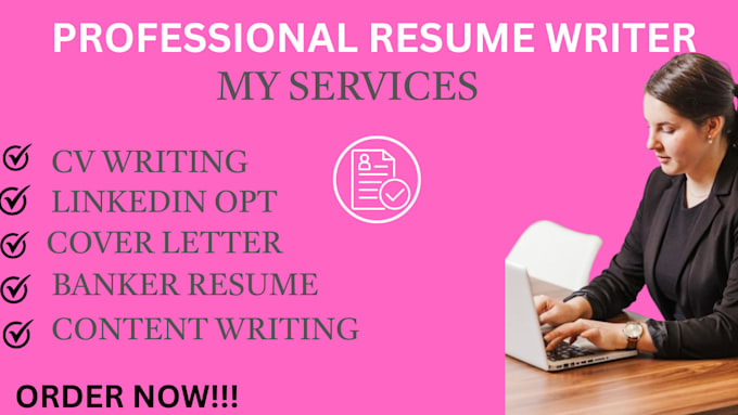 create you an expert resume, cover letter, linkedin opt, banker resume