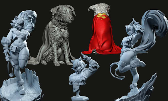 sculpt 3d head bust model 3d portrait wild animal 3d miniature for 3d printing
