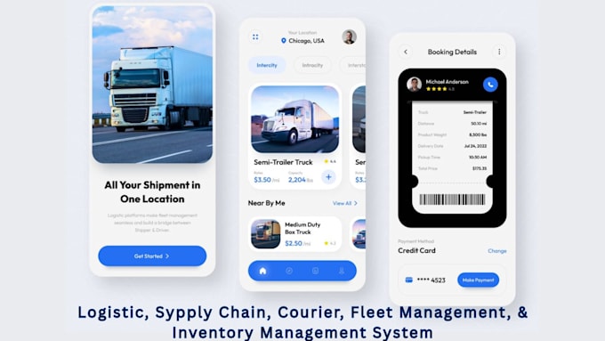 develop logistic management app, courier, supply chain, inventory management
