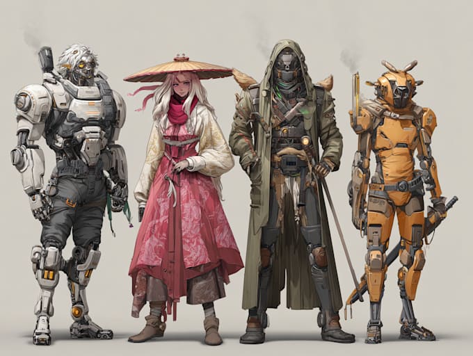 draw dnd characters, cyberpunk, fantasy art