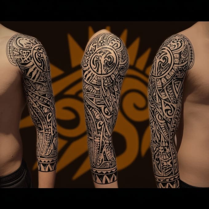 design a polynesian maori tribal tattoo