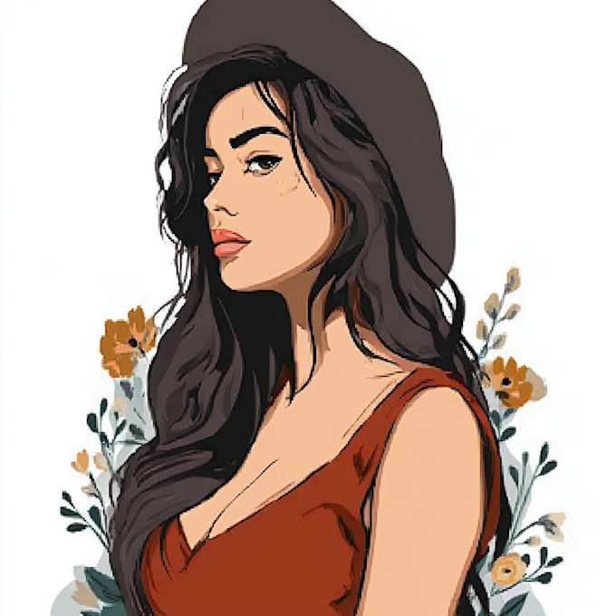 make a vector portrait or illustration