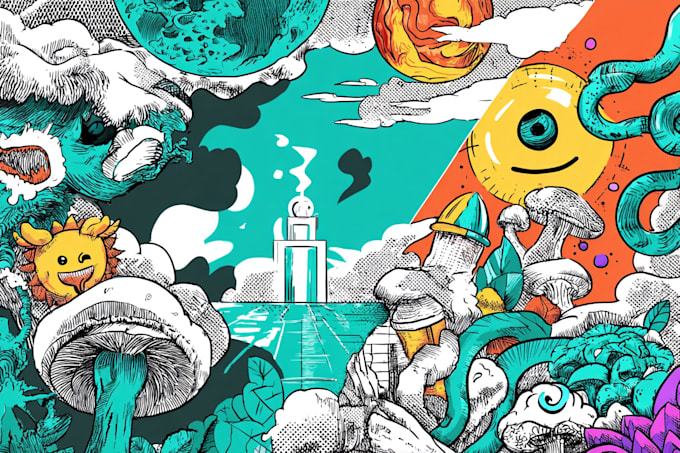 create doodle illustration for any project