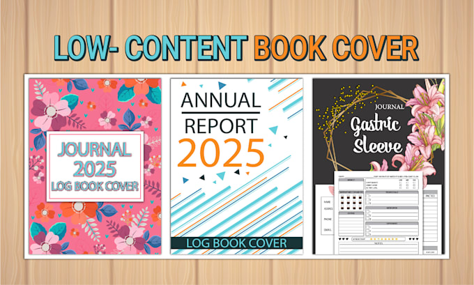 design logbook, journal, planner, and low content book for KDP