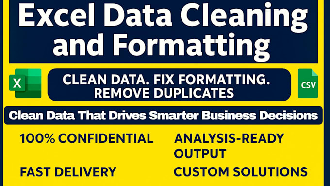 clean and format your excel or CSV data