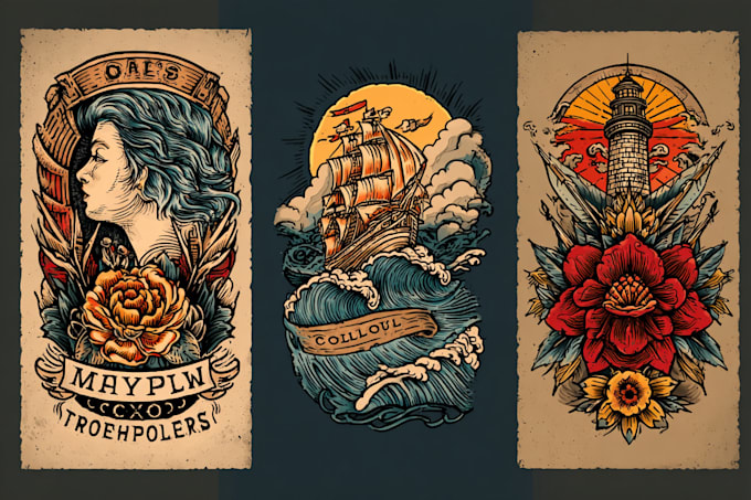 do traditional or old school tattoo design