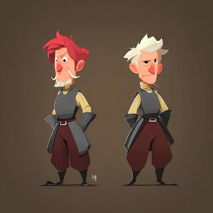 design a 2d cartoon character