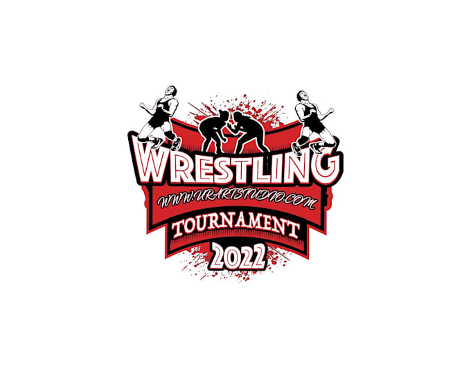 design scripted, handwritten or signature wrestling logo