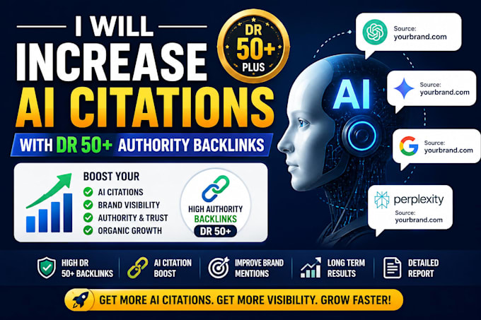 increase ai citations with DR 50 plus authority backlinks