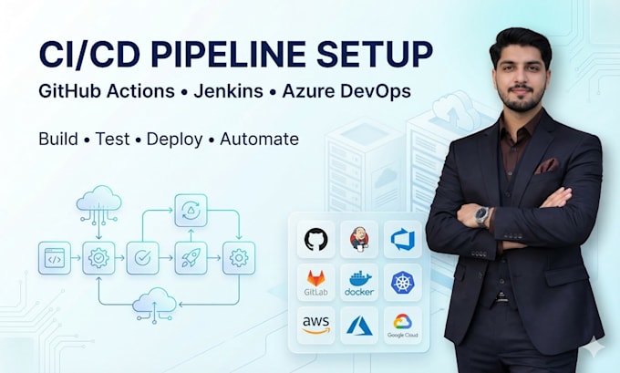 build and fix cicd pipelines using github actions jenkins or azure devops