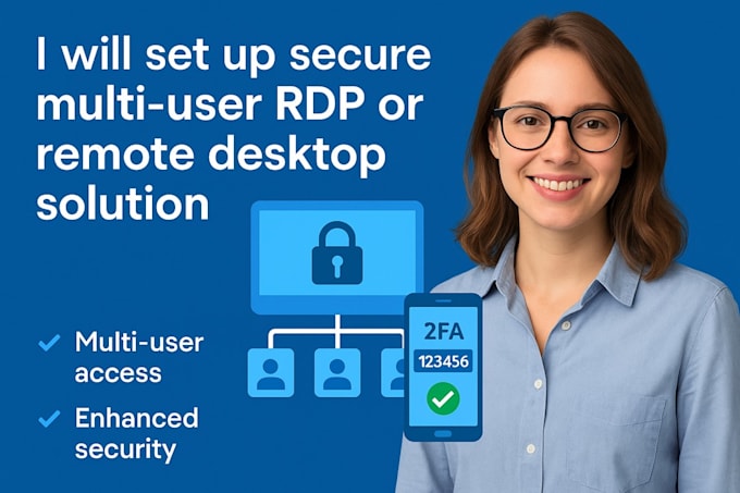 Remote desktop setup with secure multi user access 2fa by ...