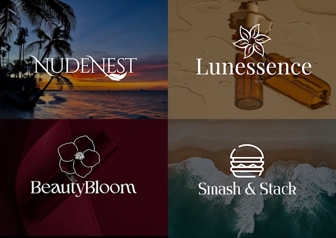 design luxury logo lettermark, wordmark, typography, font text