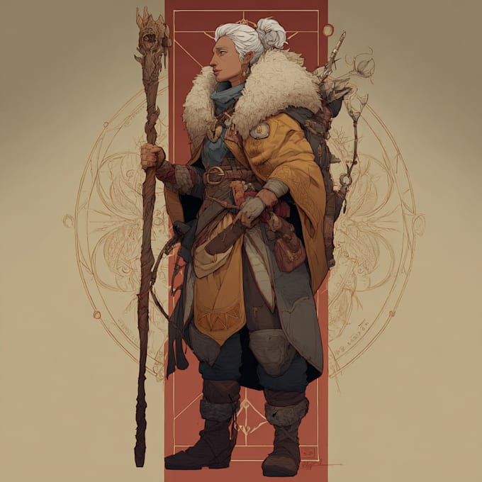 make concept art dnd art character for you