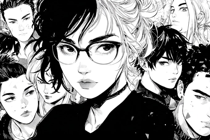 draw an illustration in manga style
