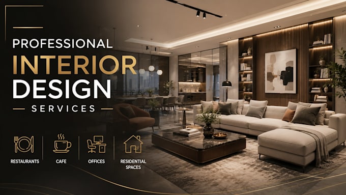 do interior design of restaurant, cafe, bedroom, bathroom, kitchen, living,