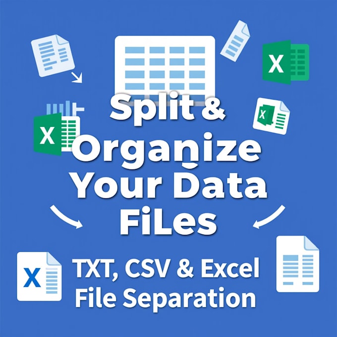 split or merge txt, CSV, or excel files based on your data requirements