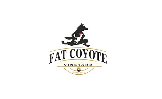 design traditional fat coyote vineyard logo