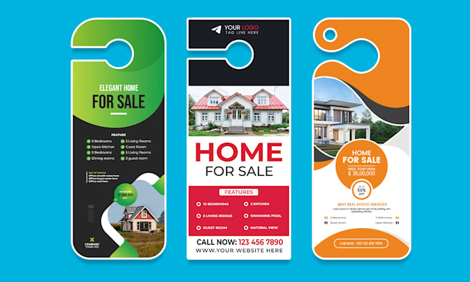 design professional door hanger and rack card for your business