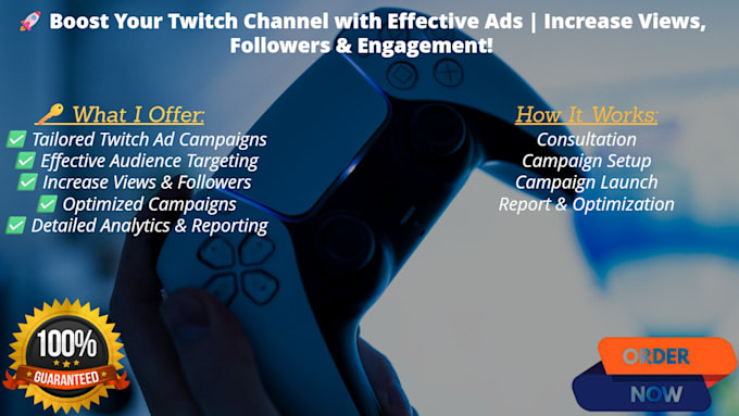 do your twitch promotion campaign by running effective ads