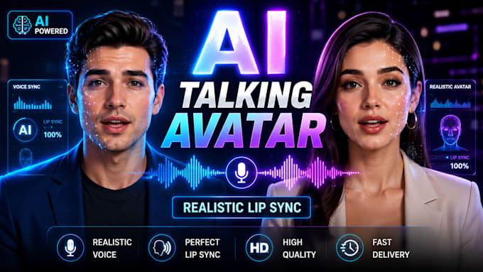 make futuristic robot talking avatar videos with voiceover