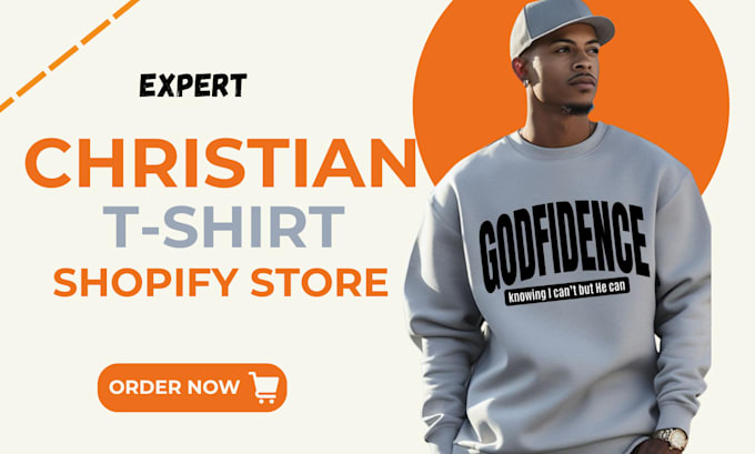 design christian tshirt shopify store