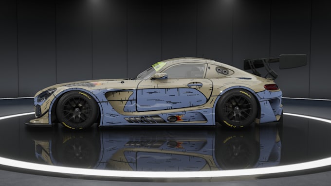 create high quality acc custom liveries and racing skins, lmu