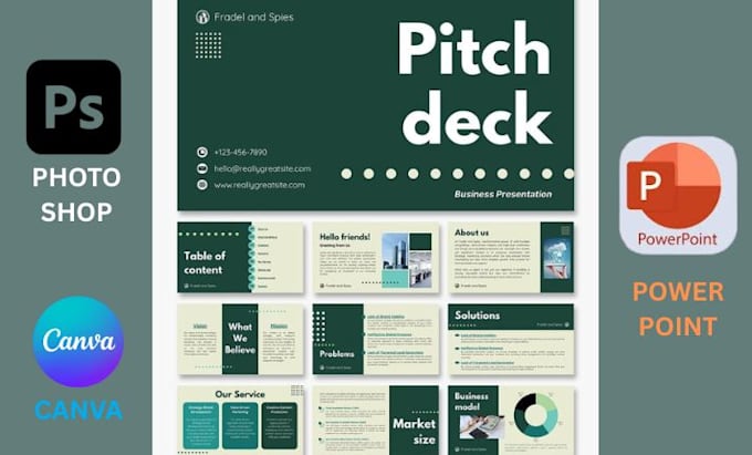 Design modern powerpoint presentation,startup pitch deck and investor ...