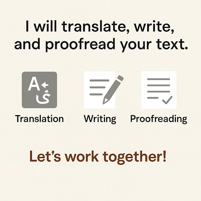 handle writing, translation, and editing